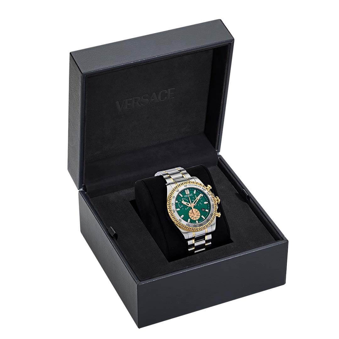 美品 ヴェルサーチ VERSACE クロノ メデューサ 腕時計 箱 F994 美品 ヴェルサーチ VERSACE クロノ メデューサ 腕時計 箱 F994