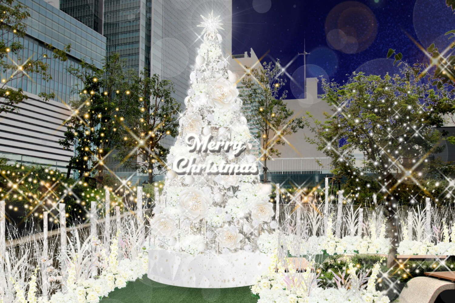 庭園｜大名古屋ビルヂングの24年クリスマスイルミネーション、“10万球超”空中庭園を彩るライトやツリー