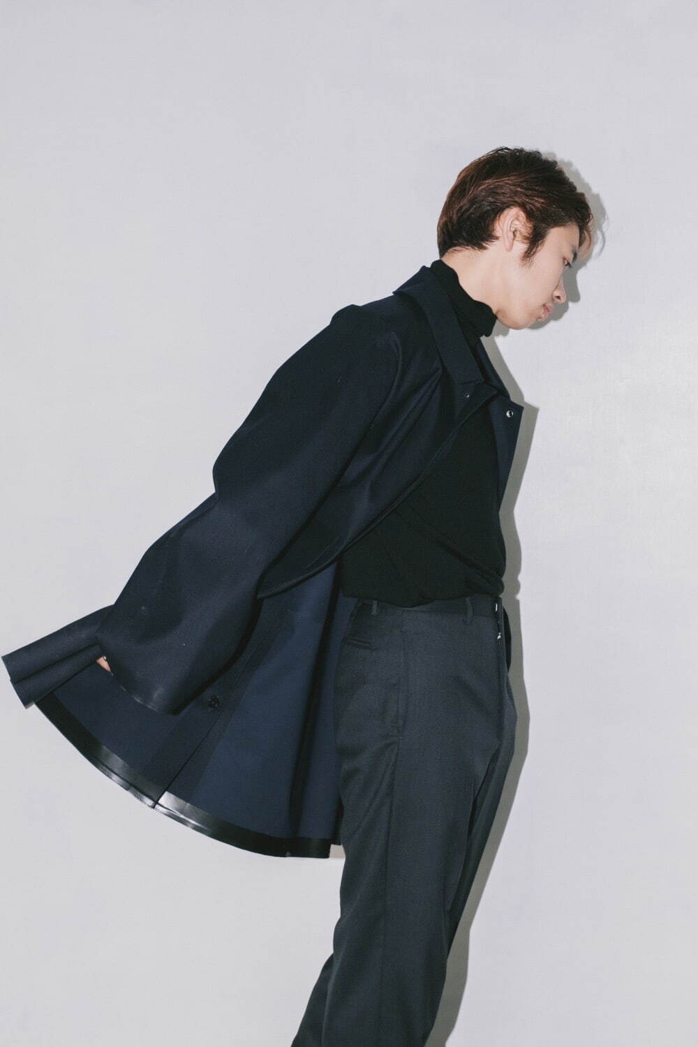 激レア！エイプ×マッキントッシュ ゴム引きコート ネイビー L MACKINTOSH】【NEW DUNKELD】ゴム引きステンカラーコート(コート