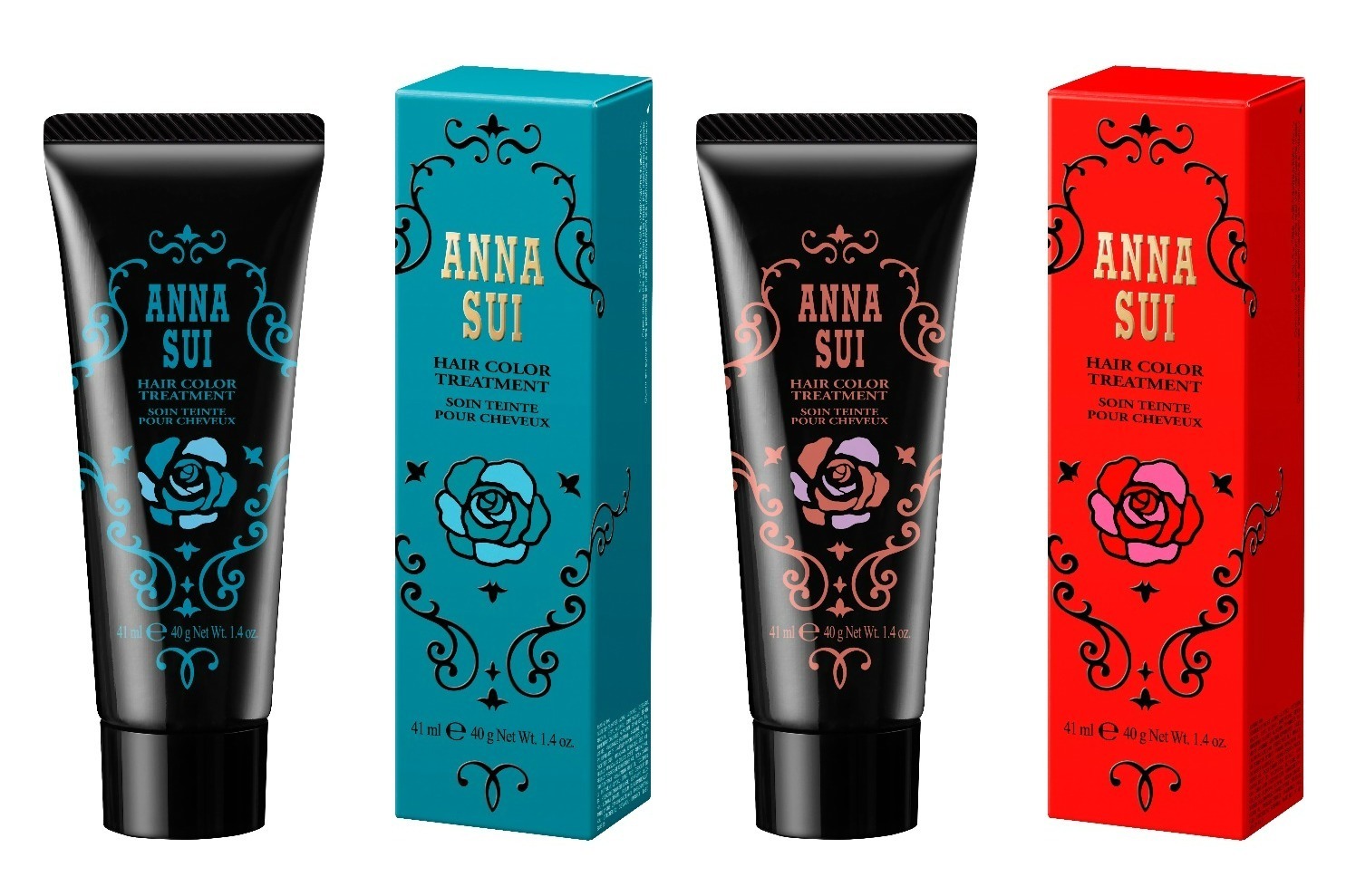 アナ スイ25年春コスメ“約1週間で落ちる”ヘアカラー トリートメント、優雅なティーローズの香り