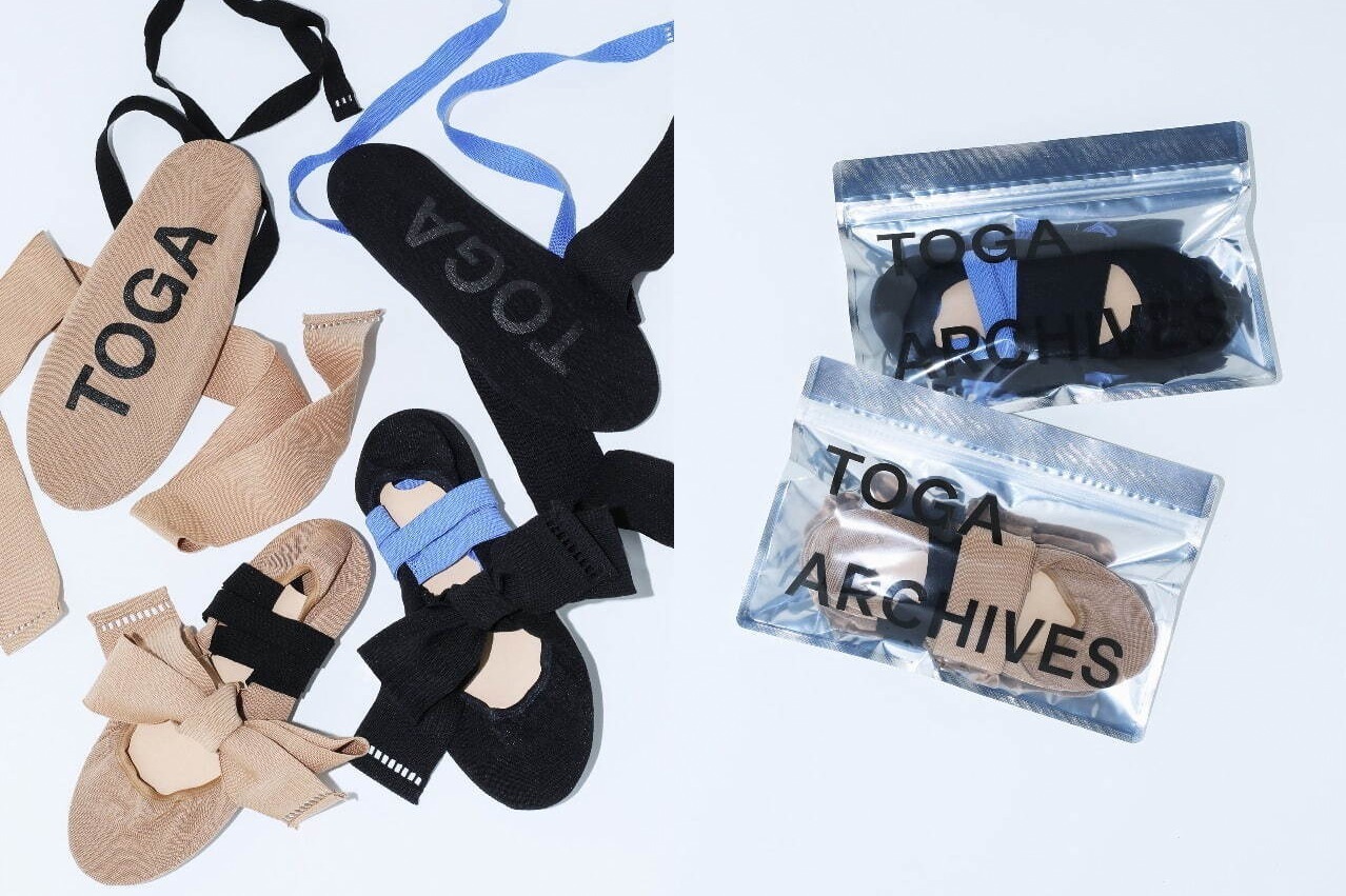 【TOGA】リボンカバーソックス 靴下 コラボ TABIO TOGAとタビオのコラボソックス、“リボンを巻き付ける”新タイプ