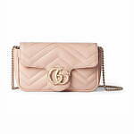 グッチのウィメンズバッグ、パステルカラーのキルティング＆“GGパターン”レザーのショルダーバッグ｜写真1