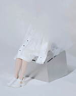 OAO×ハルノブムラタ“ゴールドプレート煌めく”厚底レザースニーカー、オールホワイトorブラック｜写真28