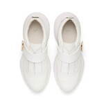 OAO×ハルノブムラタ“ゴールドプレート煌めく”厚底レザースニーカー、オールホワイトorブラック｜写真5