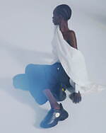 OAO×ハルノブムラタ“ゴールドプレート煌めく”厚底レザースニーカー、オールホワイトorブラック｜写真27