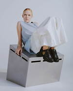 OAO×ハルノブムラタ“ゴールドプレート煌めく”厚底レザースニーカー、オールホワイトorブラック｜写真21