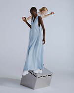 OAO×ハルノブムラタ“ゴールドプレート煌めく”厚底レザースニーカー、オールホワイトorブラック｜写真25