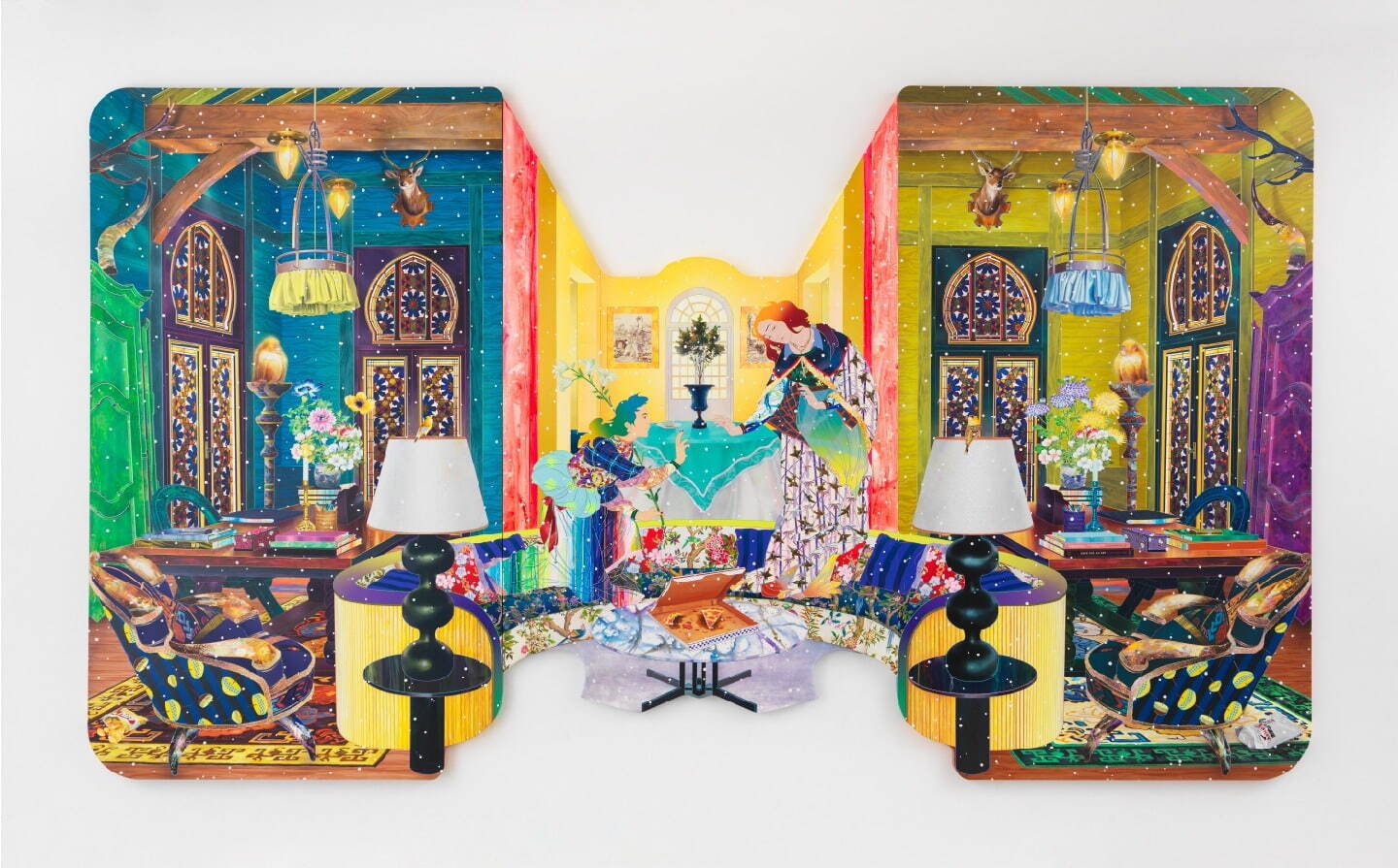 松山智一 《Passage Immortalitas》 2024年
H267xW470cm Acrylic and mixed media on canvas