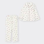 GUの24年クリスマスルームウェア、もこもこハート柄パジャマや耳付きフーディー｜写真5