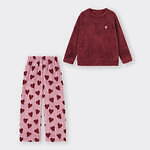 GUの24年クリスマスルームウェア、もこもこハート柄パジャマや耳付きフーディー｜写真1