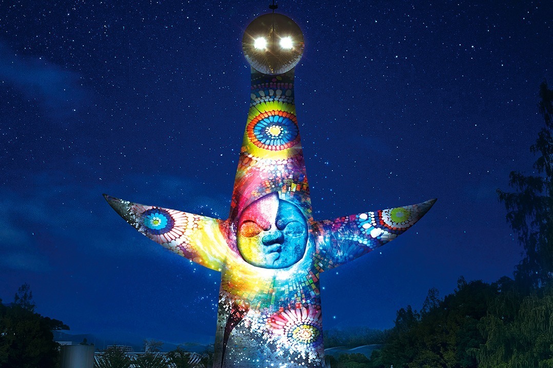 イルミネーション｜大阪・万博記念公園24年冬ライトアップ「イルミナイト万博」太陽の塔をアート×テクノロジーで演出