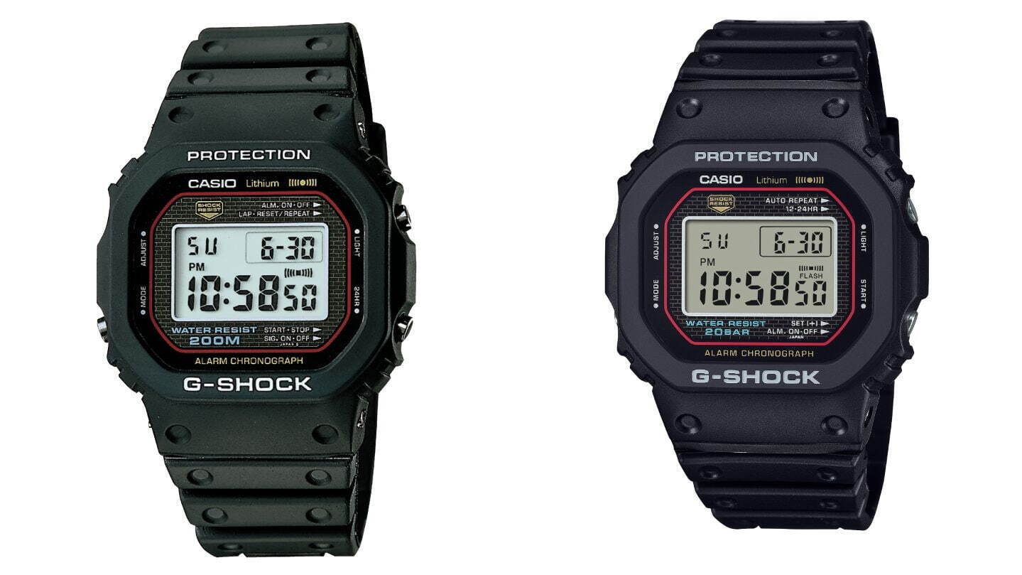 初代G-SHOCKの復刻腕時計「DW-5000R」ケースデザインやバンド