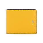 フェンディ“鮮やかイエロー”のメンズ財布、“セレリア”ステッチ入りの二つ折り財布＆クラッチバッグ｜写真1