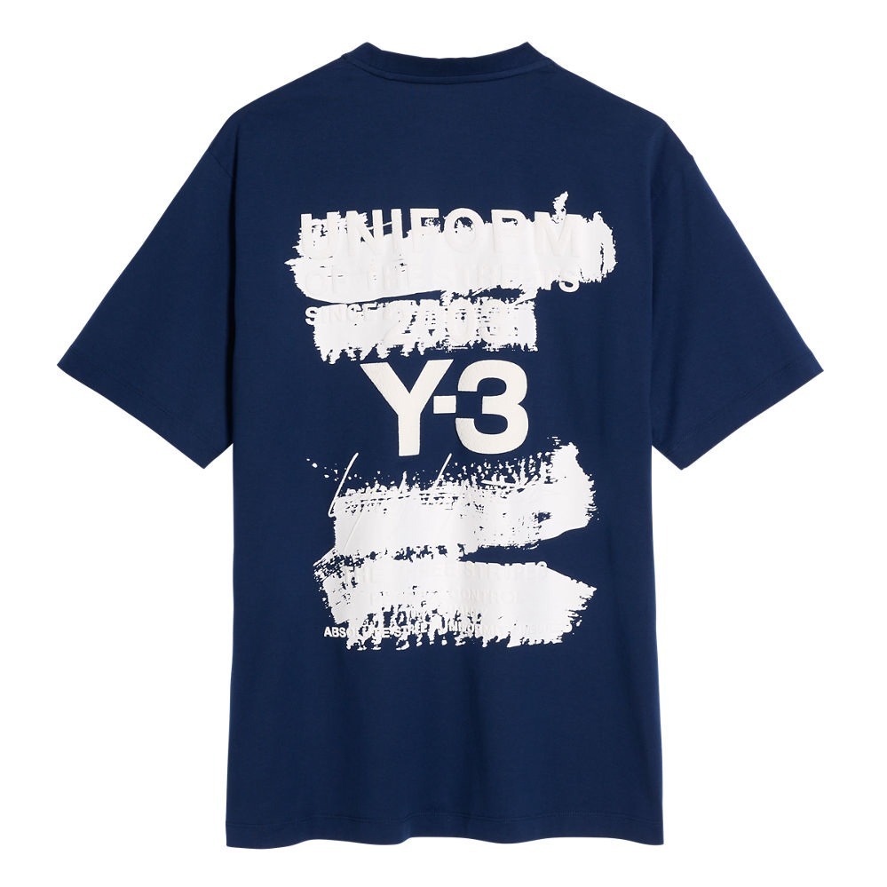 Y-3の25年春夏、塗りつぶしグラフィックのプリントスウェット