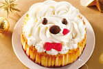 “真っ白＆ふわふわ犬”のクリスマスケーキ「いぬぬバスクチーズケーキ」全国ミニストップで、1人用も｜写真1