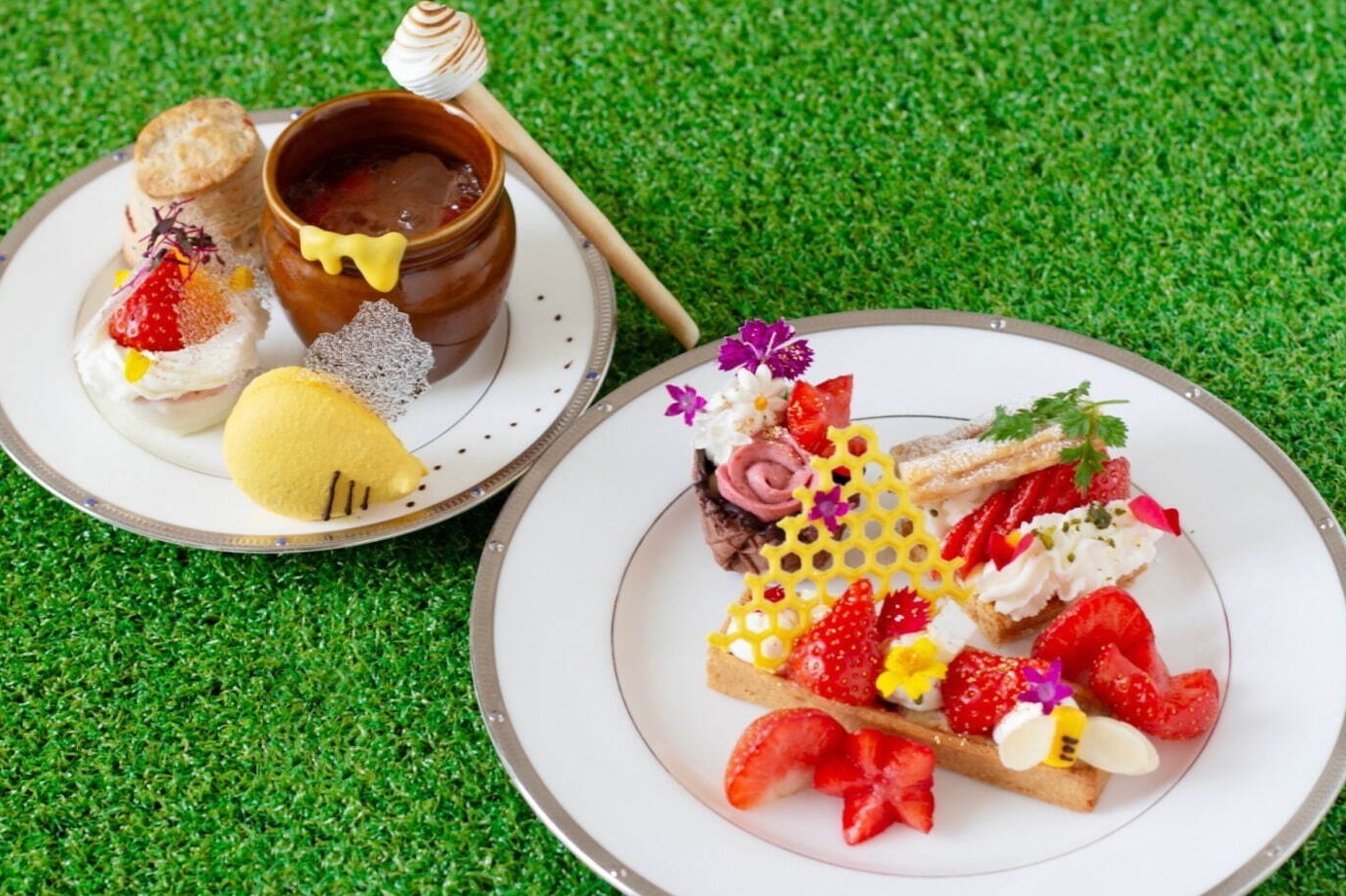 フリーフロー｜ウェスティンホテル大阪“苺×はちみつ”アフタヌーンティー、ミツバチマカロンやハニーポット入りスイーツ