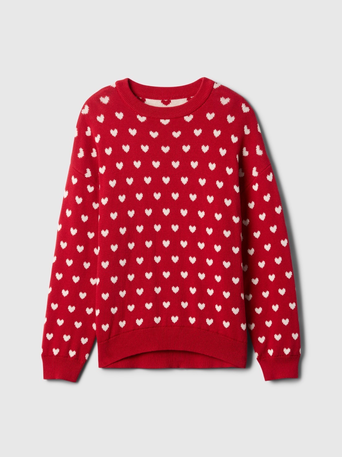 GAPの24年クリスマス、“G♡P”ロゴ×ハートの総柄スウェットや
