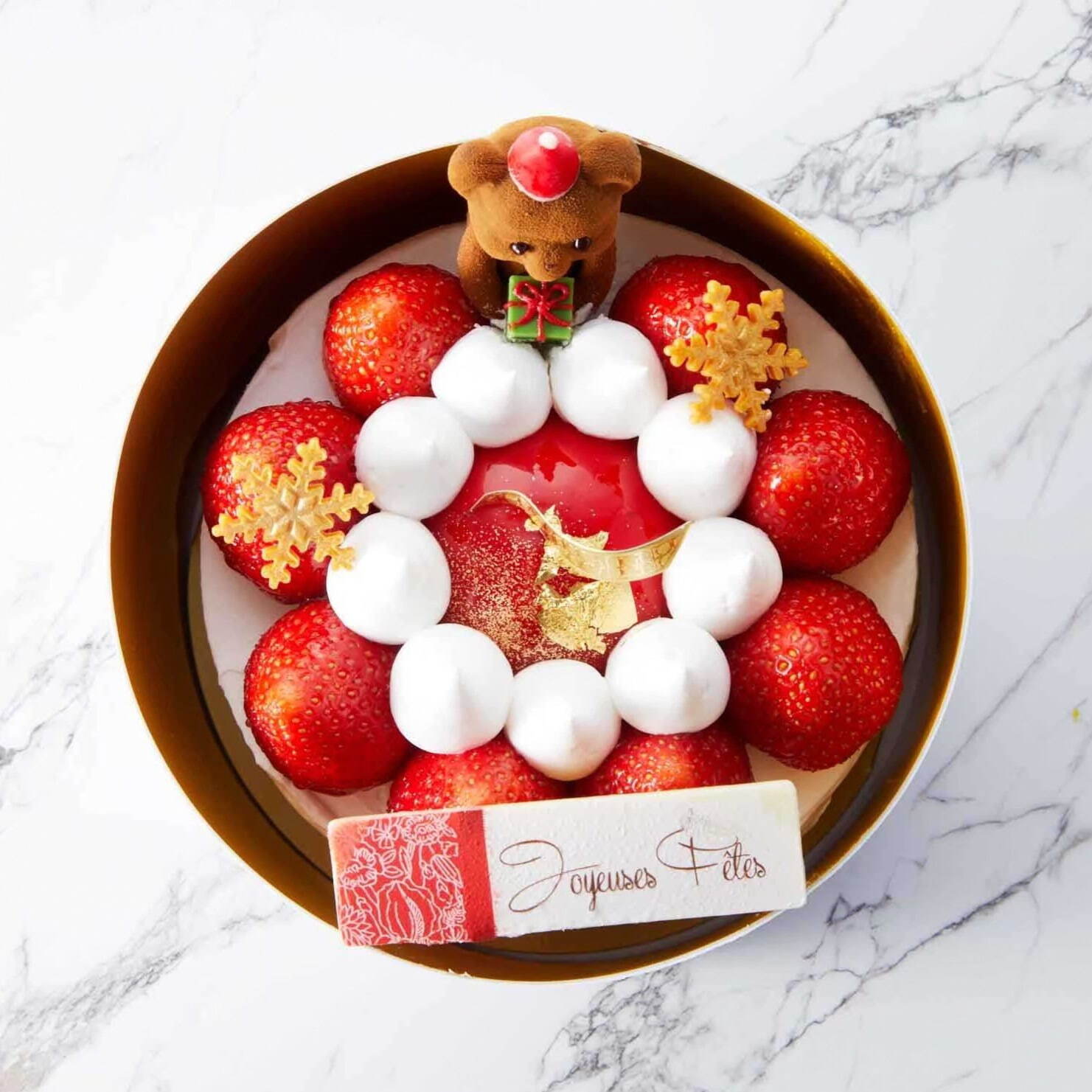 ルワンジュ東京の24年クリスマスケーキ、煙突から“クマ”が顔を出すケーキや雪だるまのチーズタルト｜写真13