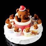 ルワンジュ東京の24年クリスマスケーキ、煙突から“クマ”が顔を出すケーキや雪だるまのチーズタルト｜写真1