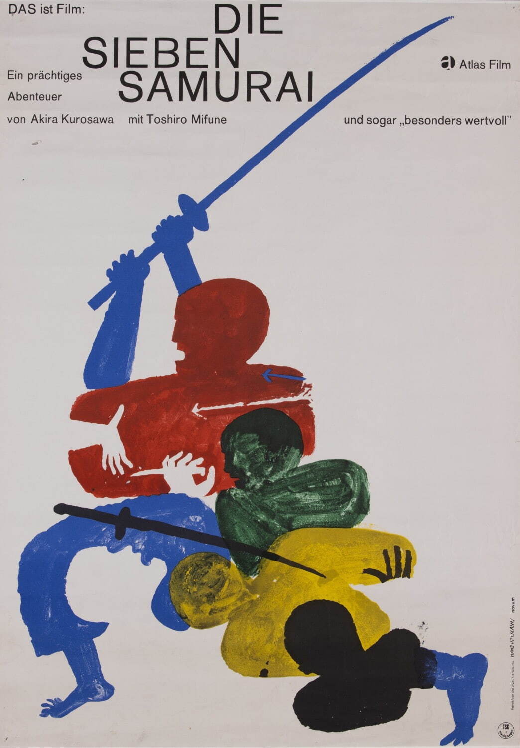 ハンス・ヒルマン 《映画『七人の侍』》 1962年
ポスター A5コレクション デュッセルドルフ蔵
© Marlies Rosa-Hillmann