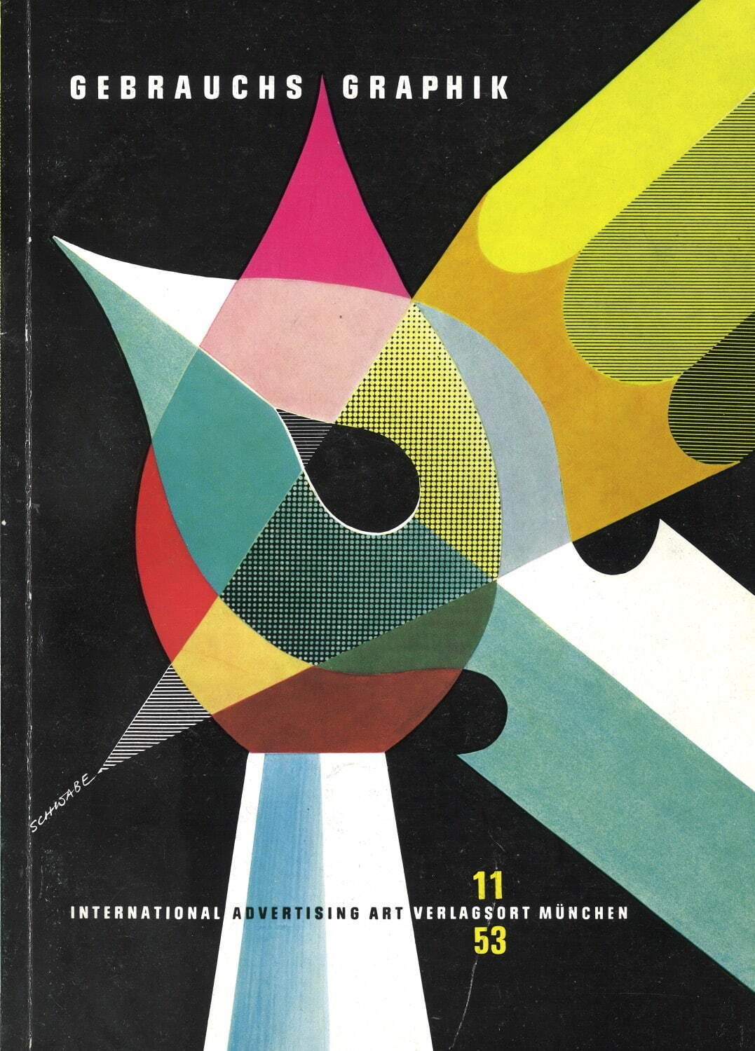 ハインツ・シュヴァーベ 《雑誌『Gebrauchsgraphik(商業美術)』1953年11月号》 1953年
A5コレクション デュッセルドルフ蔵
© Nachlass Heinz Schwabe/FH Dortmund/Bettina Schwabe