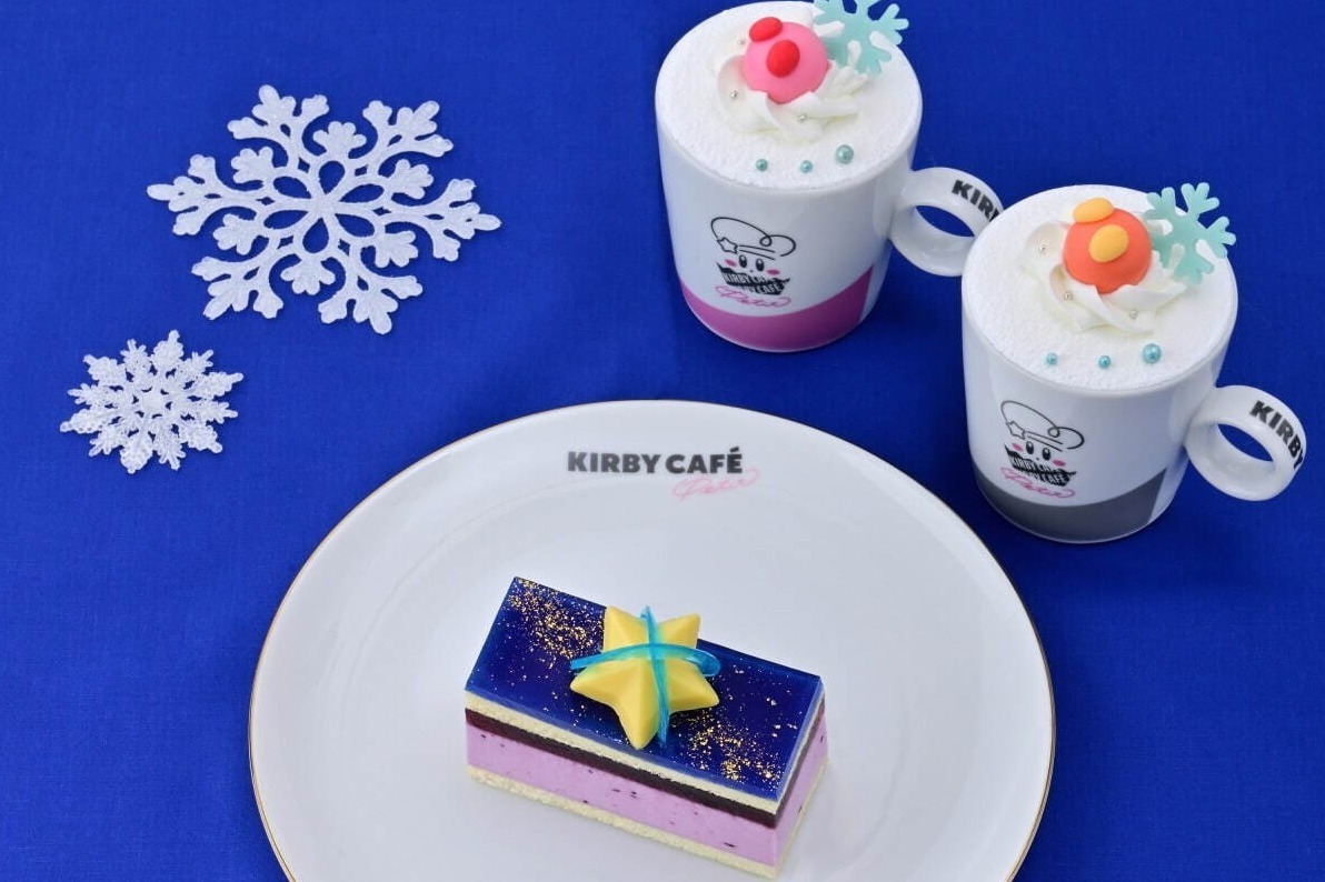 カービィカフェ プチ24年冬、“ポップスター”着想ブルーベリーケーキ＆カップ入りティラミス