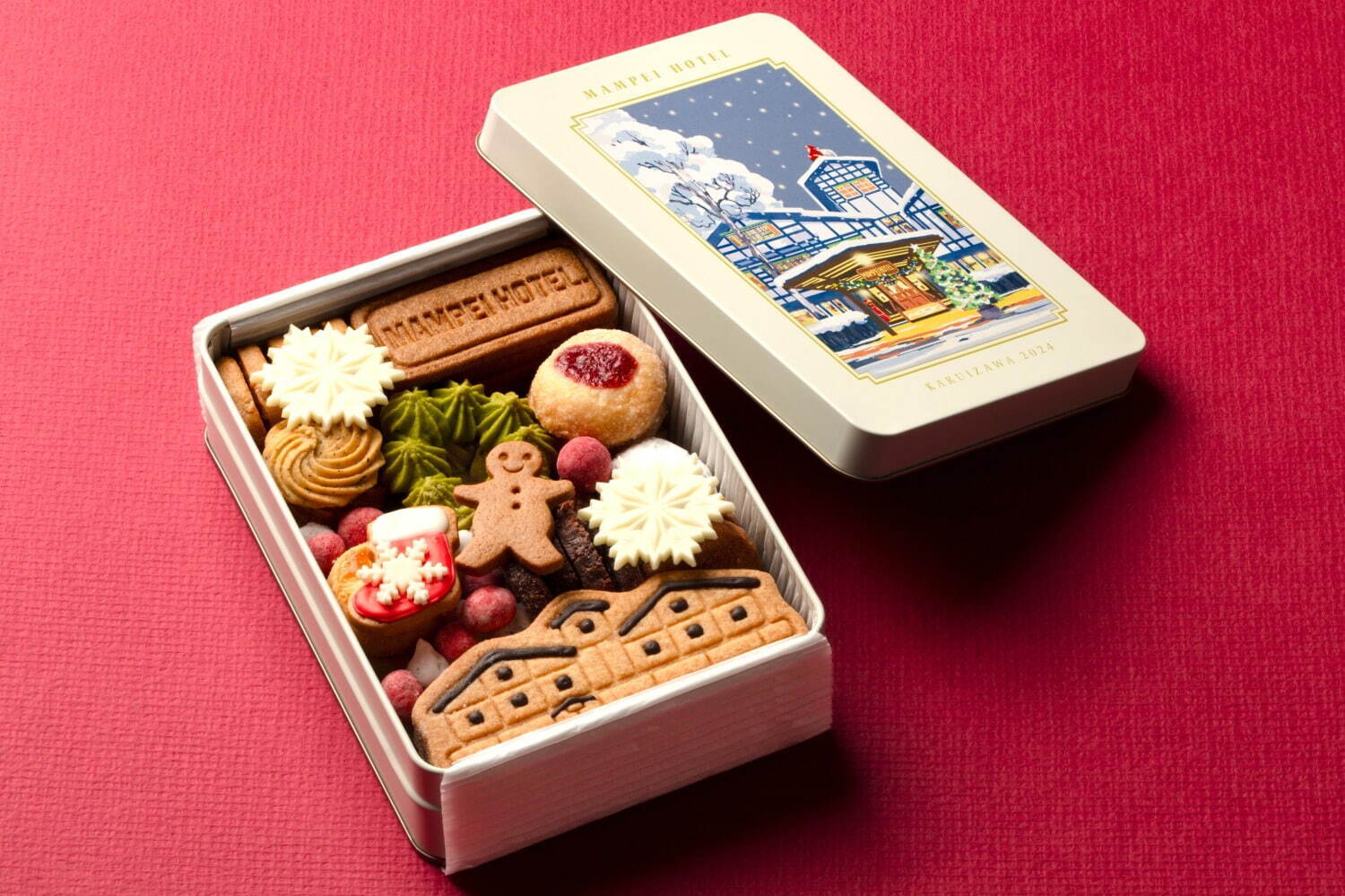 軽井沢「万平ホテル」クリスマス限定クッキー缶、“サンタのブーツ”型やロイヤルミルクティーなど16種｜写真2