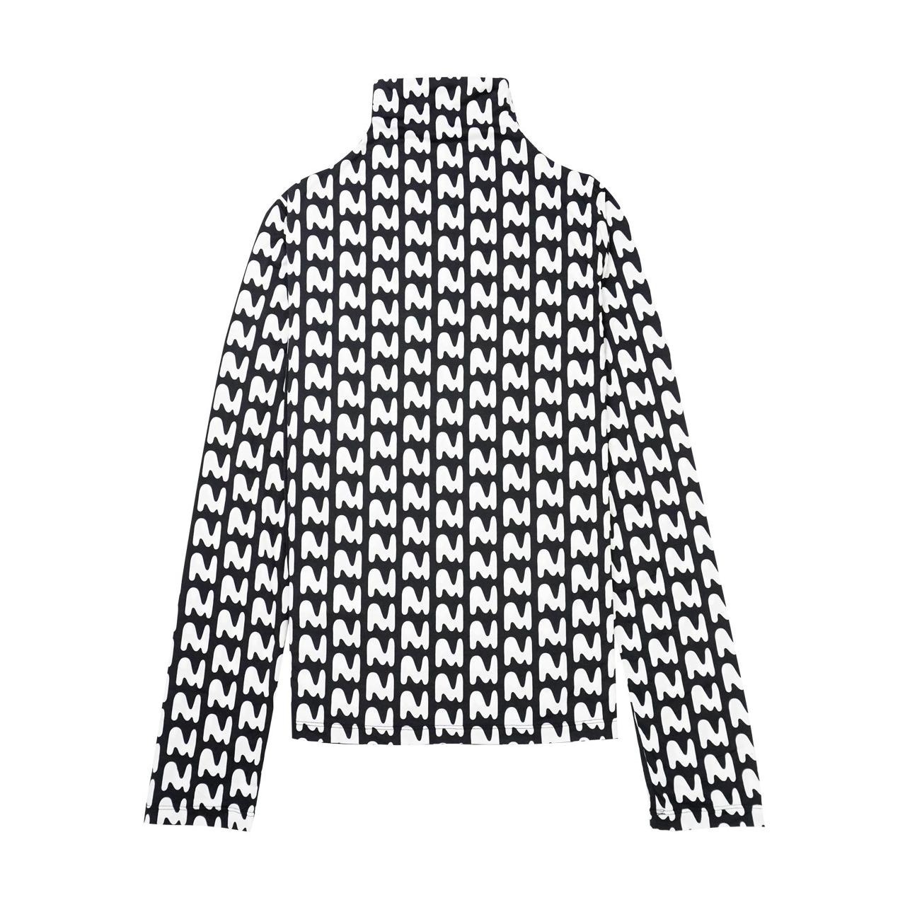 MSGM 波打つ“M”ロゴキルティングの中綿ジャケット＆ストライプ
