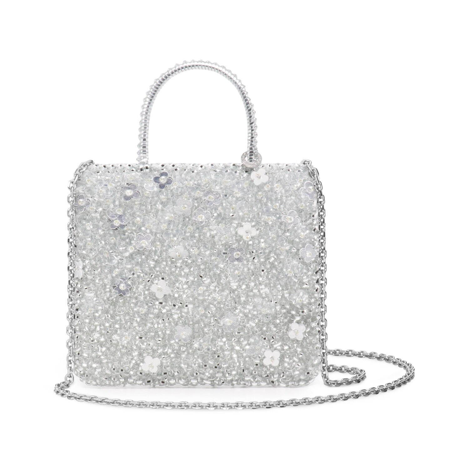 アンテプリマ　ワイヤー　バック　花　ストーン たっぷりのお花があしらわれたワイヤーバッグ【公式