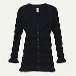 フェティコ24年クリスマス、うねりボーダーニットドレスや“大きなリボン”のシルクサテンヘアクリップ｜写真1