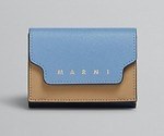 マルニ24年クリスマスレザーグッズ、カラーブロックの三つ折り財布＆目玉ぱっちりiPhoneケース｜写真2