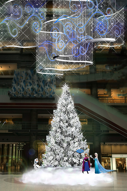 23万の光が彩る、グランフロント大阪のXmasイルミネーション - アナ雪などディズニーをテーマに | 写真
