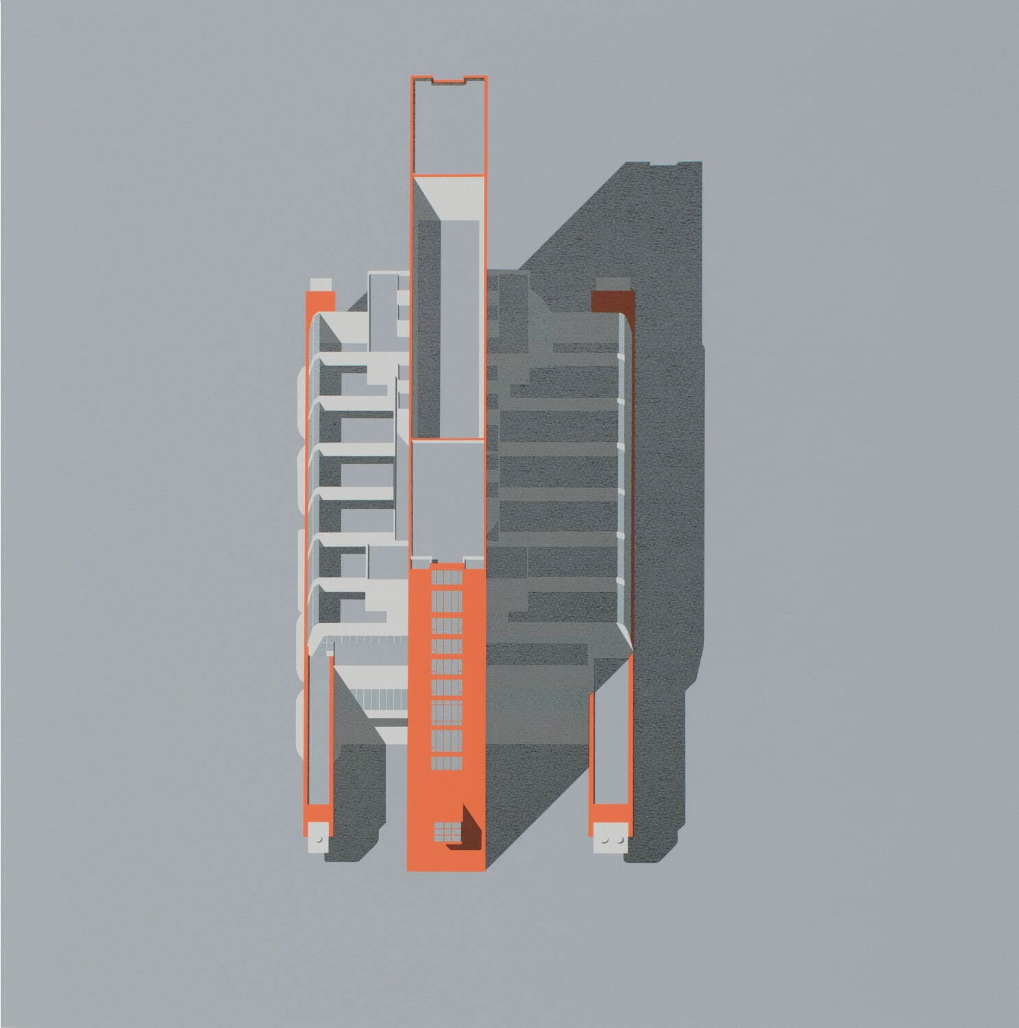 磯崎新 《Reduction OFFICE-Ⅰ (Bank)》 1983年 北九州市立美術館蔵 ©Estate of Arata Isozaki