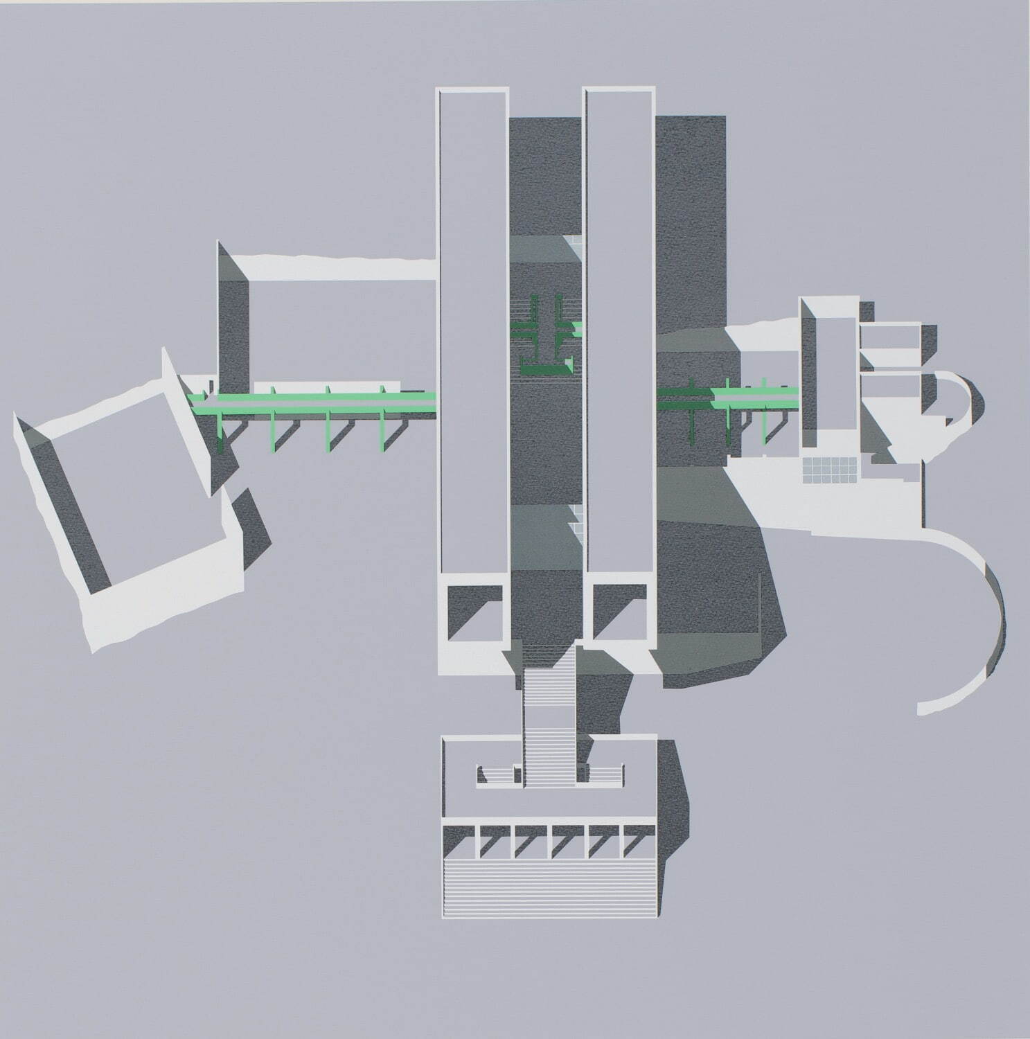 磯崎新 《Reduction MUSEUM-II》 1983年 北九州市立美術館蔵 ©Estate of Arata Isozaki