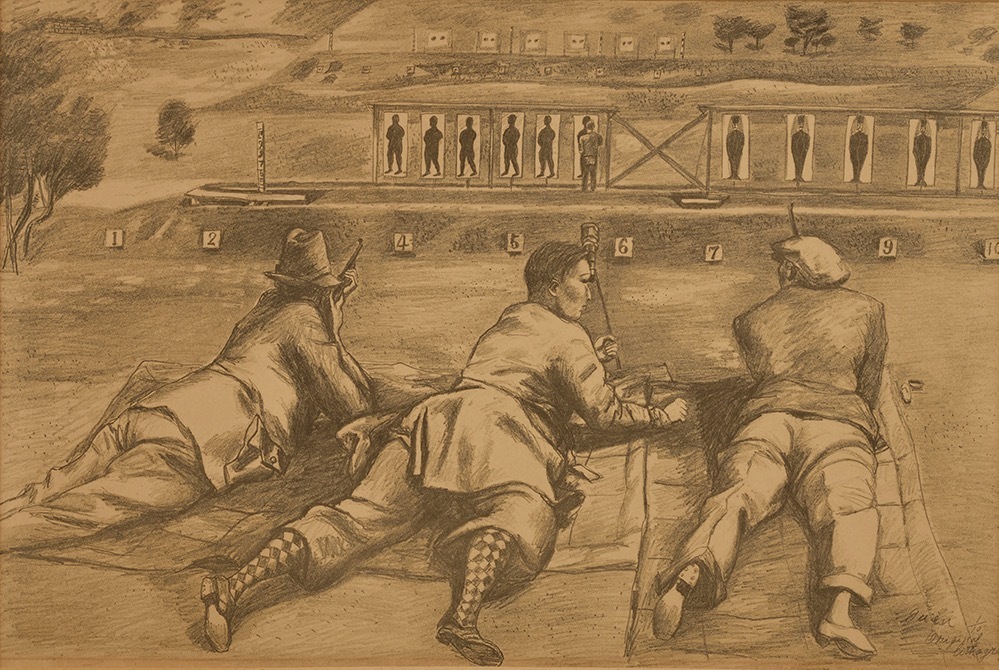 猪熊弦一郎 《射的》 1936年 寄贈：株式会社みぞえ画廊(東京・福岡) © 公益財団法人ミモカ美術振興財団