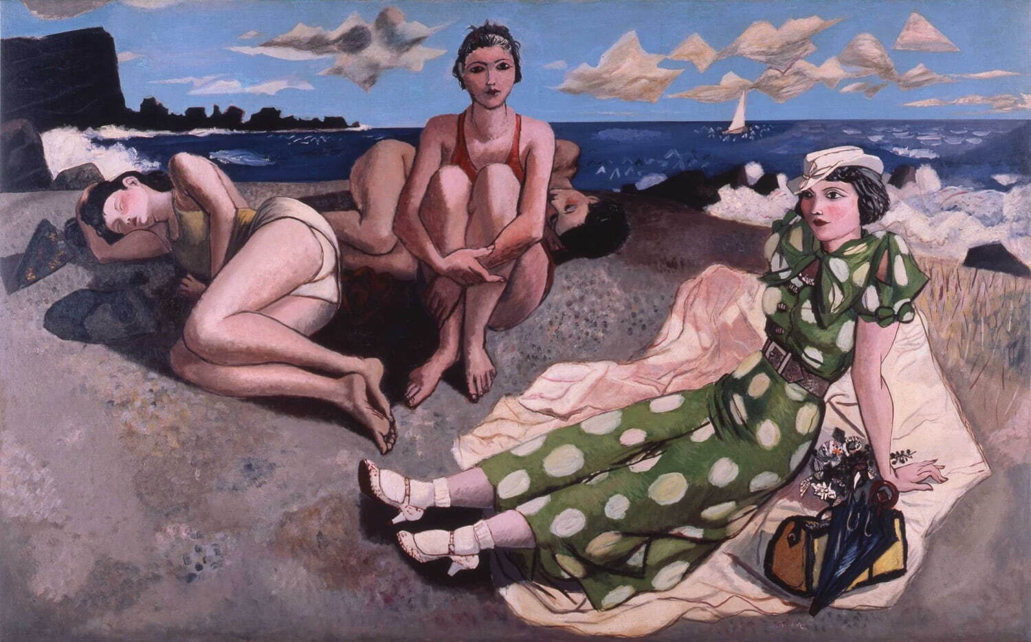 猪熊弦一郎 《海と女》 1935年 © 公益財団法人ミモカ美術振興財団