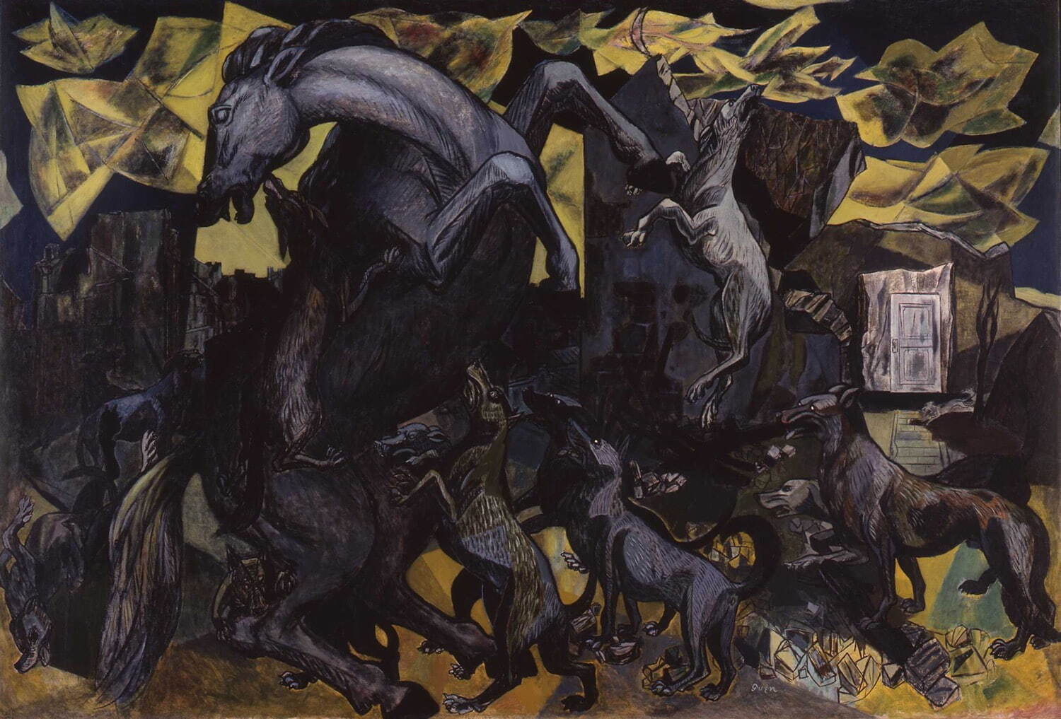 猪熊弦一郎 《夜》 1937年 © 公益財団法人ミモカ美術振興財団