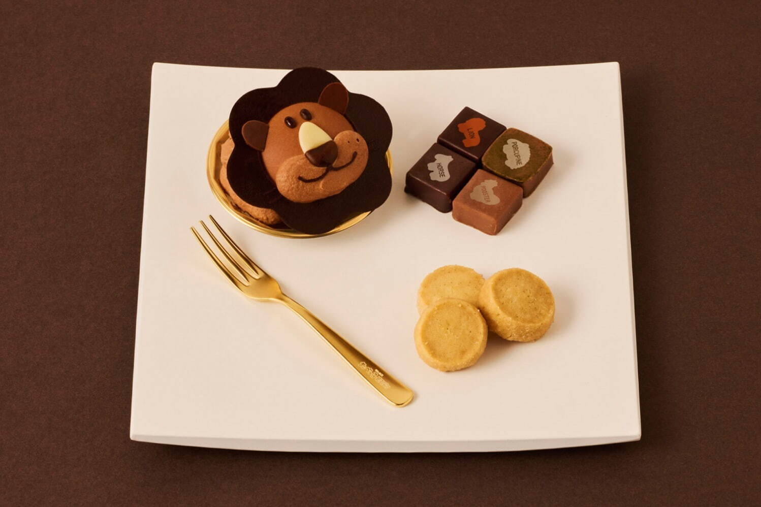 「たべっ子どうぶつMEETS」カフェが表参道に、“らいおんくん”チョコケーキなど限定スイーツ＆グッズ｜写真1