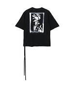 アン ドゥムルメステール“植物”柄の白黒プリントTシャツ、大阪