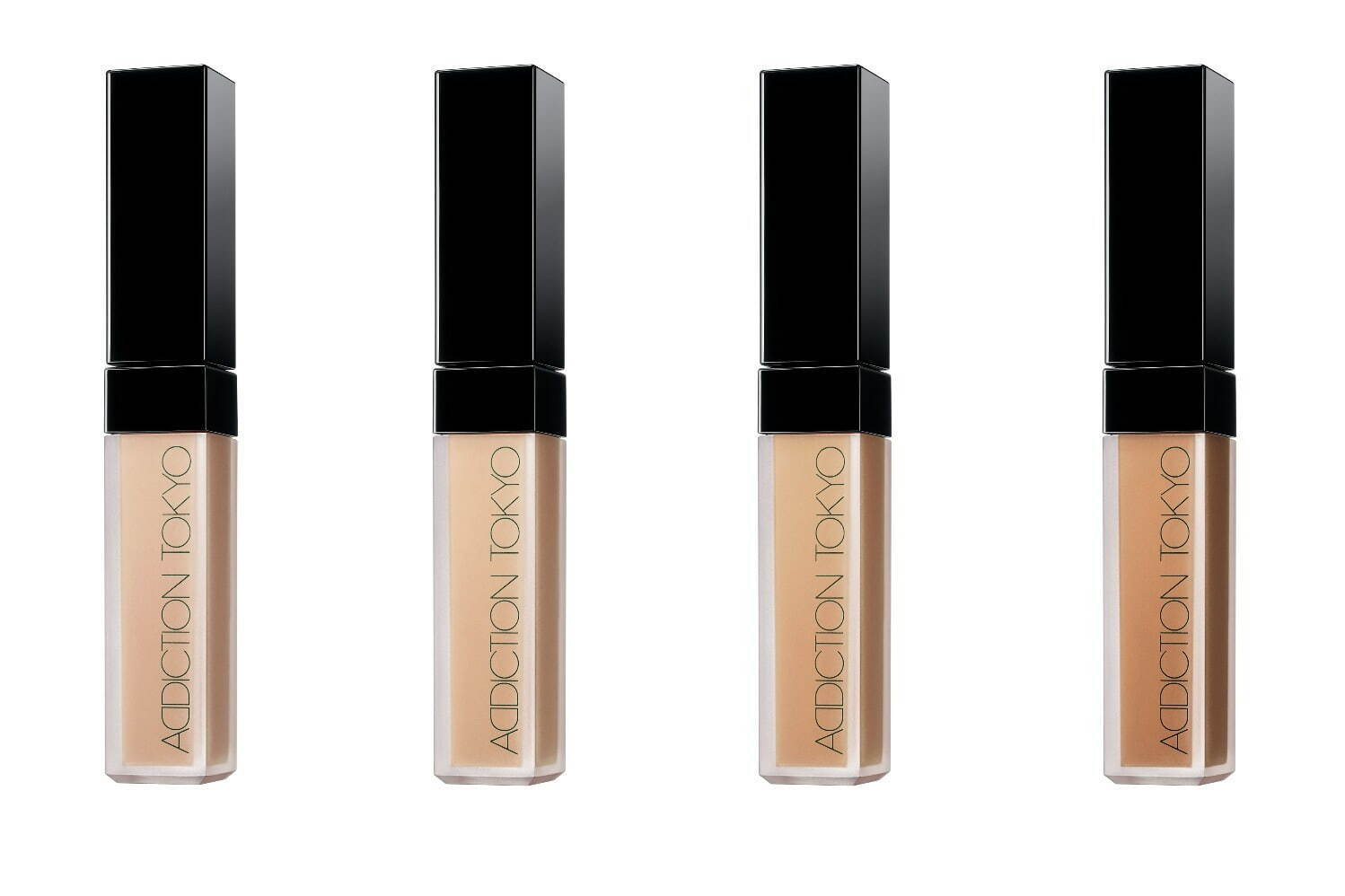 (左から)「アディクション スキンリフレクト フィックス コンシーラー」6.5mL 009,010,011,012 各3,850円＜新色＞