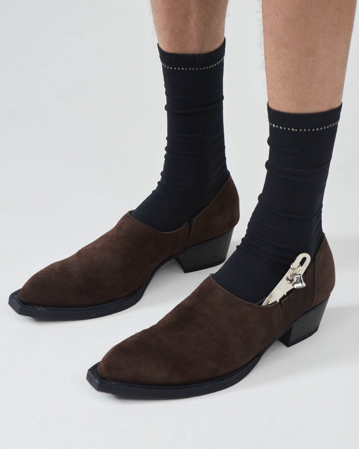 3way pointed toe unique heel pumps/2color | KNUTH MARF