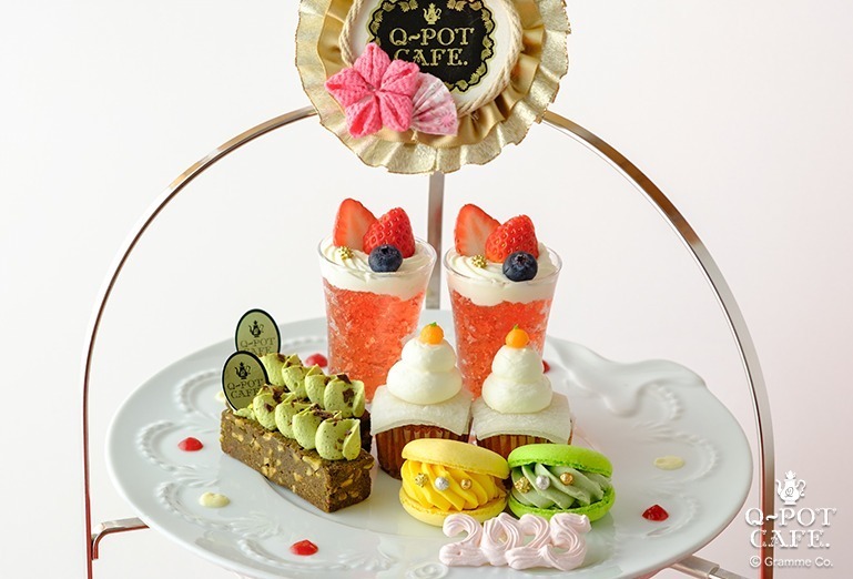 Q-pot CAFE.正月アフタヌーンティー、25年干支“ヘビ”着想抹茶ケーキ＆鏡餅風パフェも｜写真5