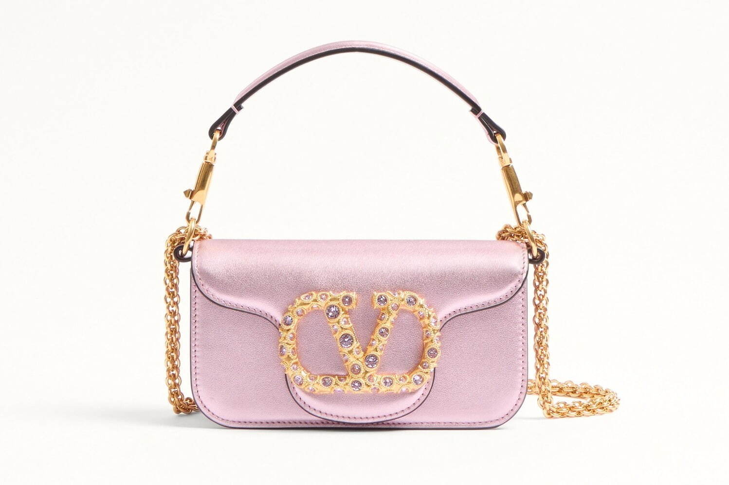 ヴァレンティノ ガラヴァーニ25年春、ゴールドチェーンの2WAYバッグ＆真っ赤なハートネックレス｜写真2