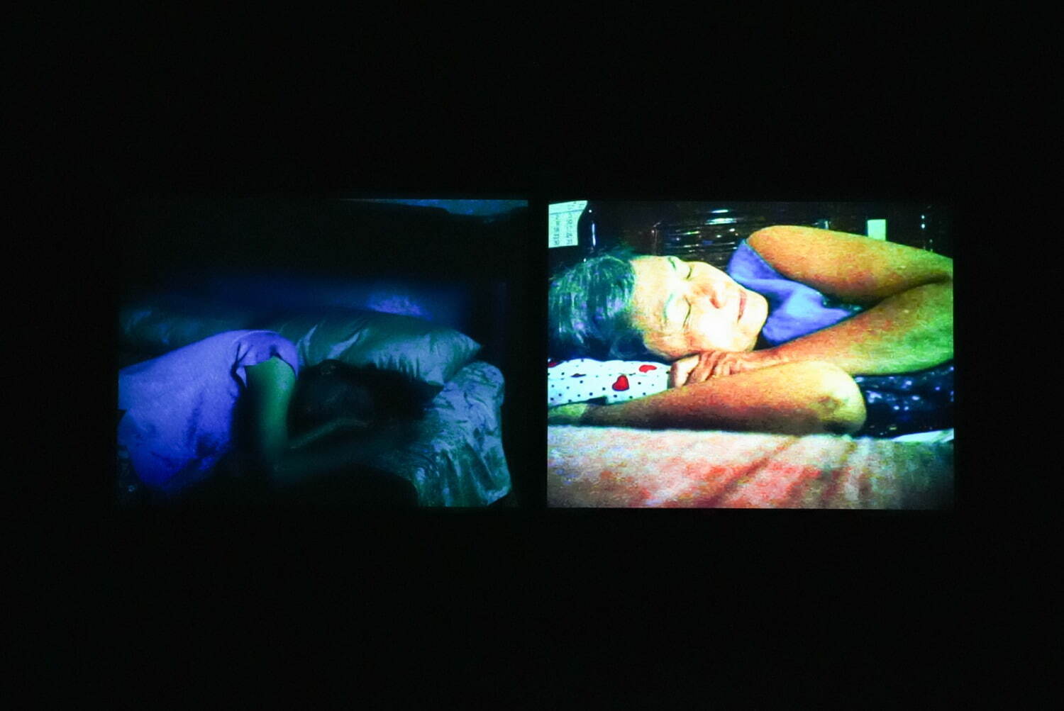 坂本龍一＋アピチャッポン・ウィーラセタクン 《async-first light》 2017年
企画展「坂本龍一｜音を視る 時を聴く」 東京都現代美術館 2024-25年 展示風景