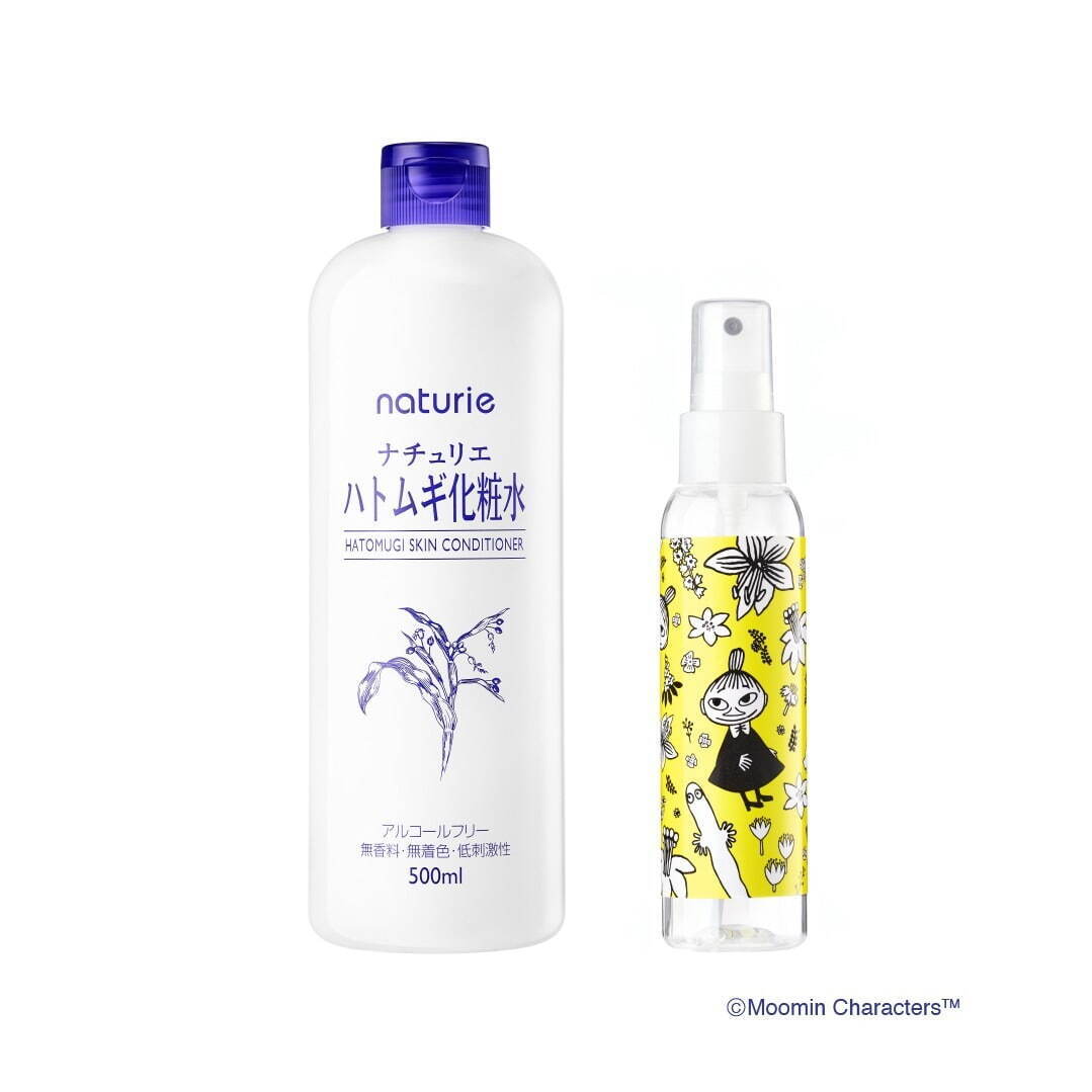 ムーミン×ナチュリエ25年春限定「ハトムギ化粧水」スキンケア