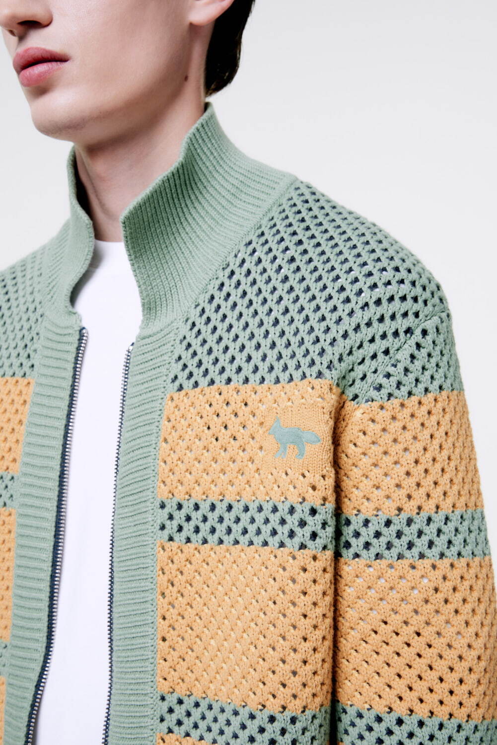 メゾンキツネ ポロシャツ メンズ　2025年春夏新作 FOX 新品 メゾン キツネ(Maison Kitsuné) 2025年春夏メンズコレクション