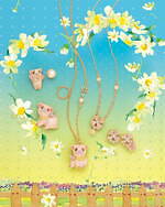 アナ スイ“幸運呼ぶ”クローバージュエリー、カットガラス×柔らかなピンクの蝶添えたネックレスやピアス｜写真2