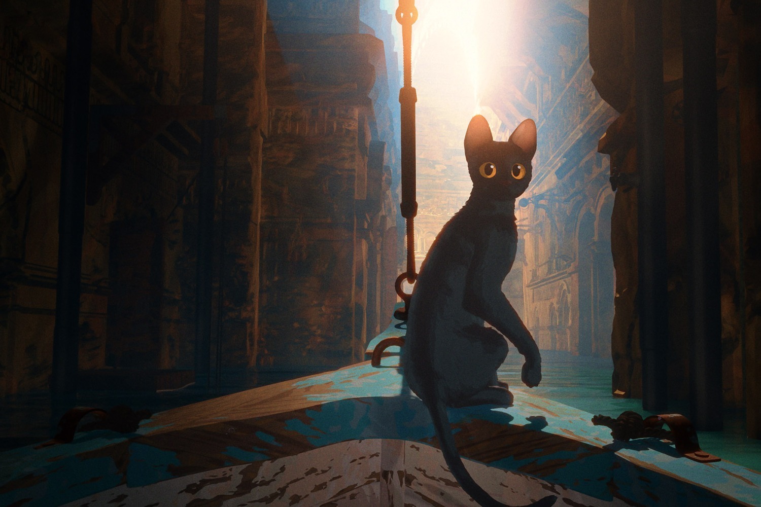 猫｜アニメ映画『Flow』大洪水で消えゆく街から旅立つ1匹の猫、運命の冒険を描く
