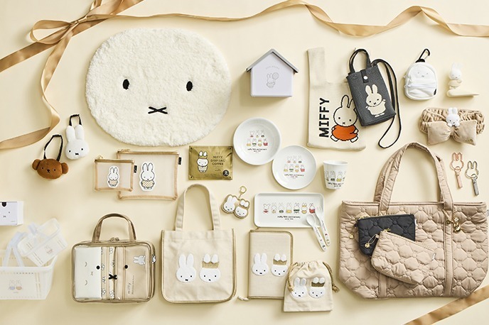イラスト｜ミッフィー限定グッズがワンズテラスに集結、歴代ミッフィーのプレート＆ふわふわフェイスマットなど
