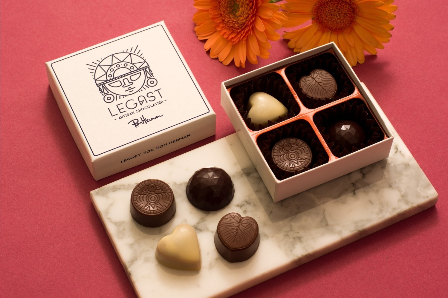 ロンハーマン カフェ×ベルギー発「レガスト」25年バレンタインチョコ、“ハート型”塩キャラメル味など